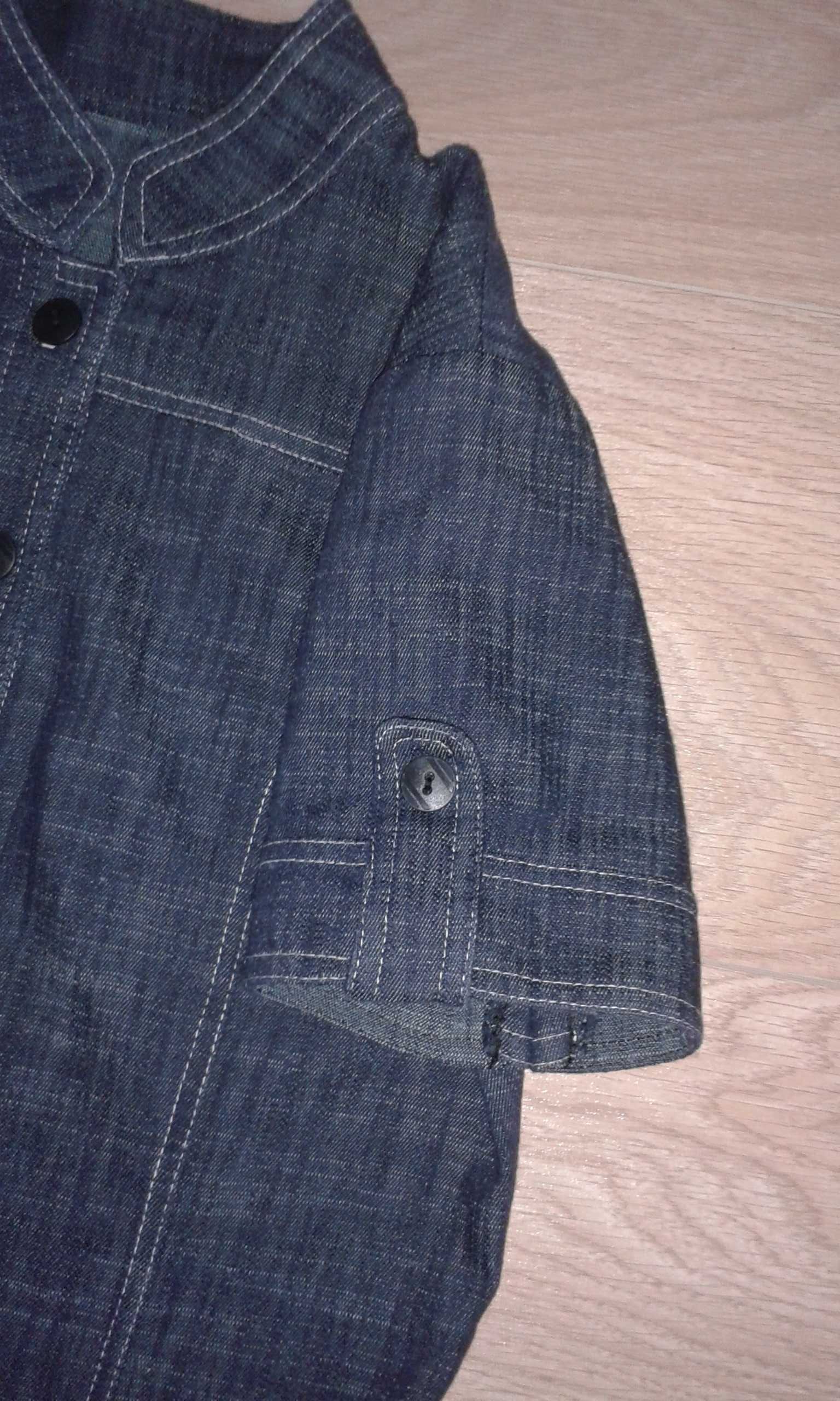 XS/S 36/38 Sukienka dżinsowa damska jeansowa tunika plisowana
