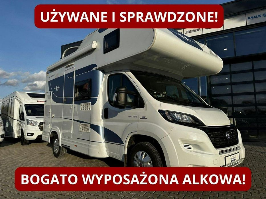 Hobby SIESTA A 55 GS  Kompaktowa, 4 osobowa, dobrze wyposażona alkowa Hobby!! WARSZAWA!