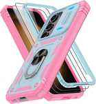 Etui/Case - pancerne Samsung Galaxy S23 Plus - Różowo-miętowy