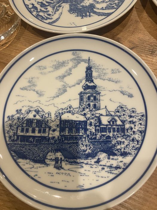 Porcelanowe talerze zimowe Hutschenreuther