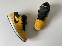 Air Jordan 1 Low Yellow кросівки 45.5р шкіра оригінал