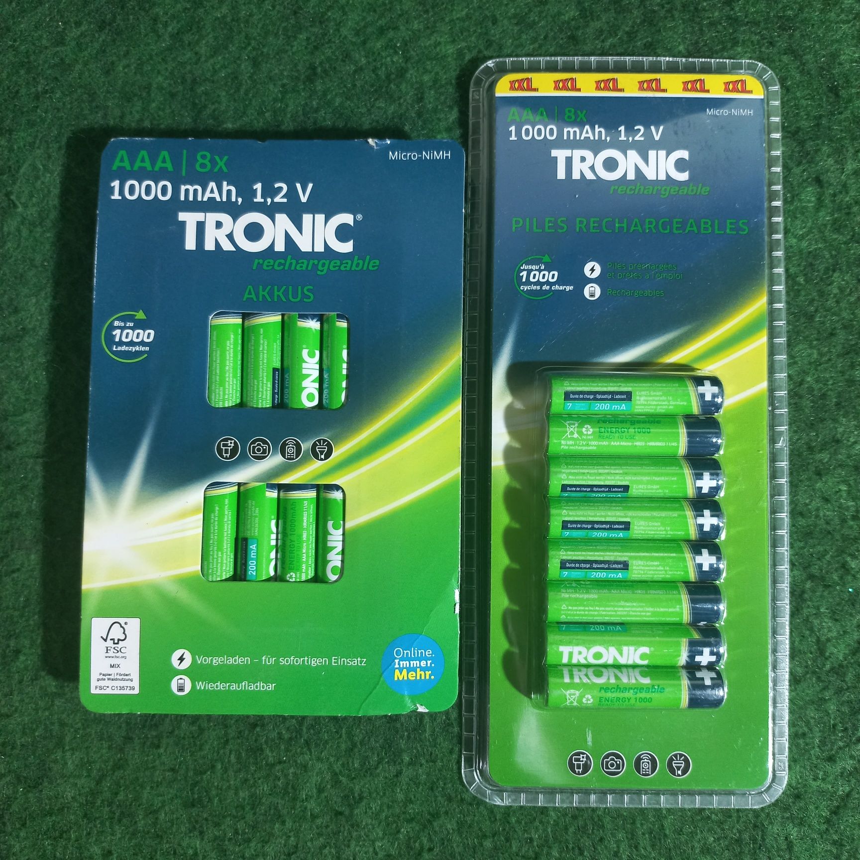 Акумуляторні батарейки TRONIC 1000 циклів