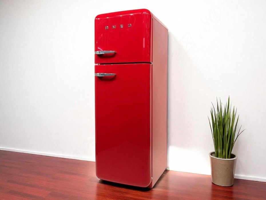 SMEG / СМЕГ Холодильник FAB30RRD5, ретро, 2-кам. червоний, 60 см