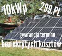 10kW Instalacja fotowoltaiczna  gruntowa z montażem PREMIUM