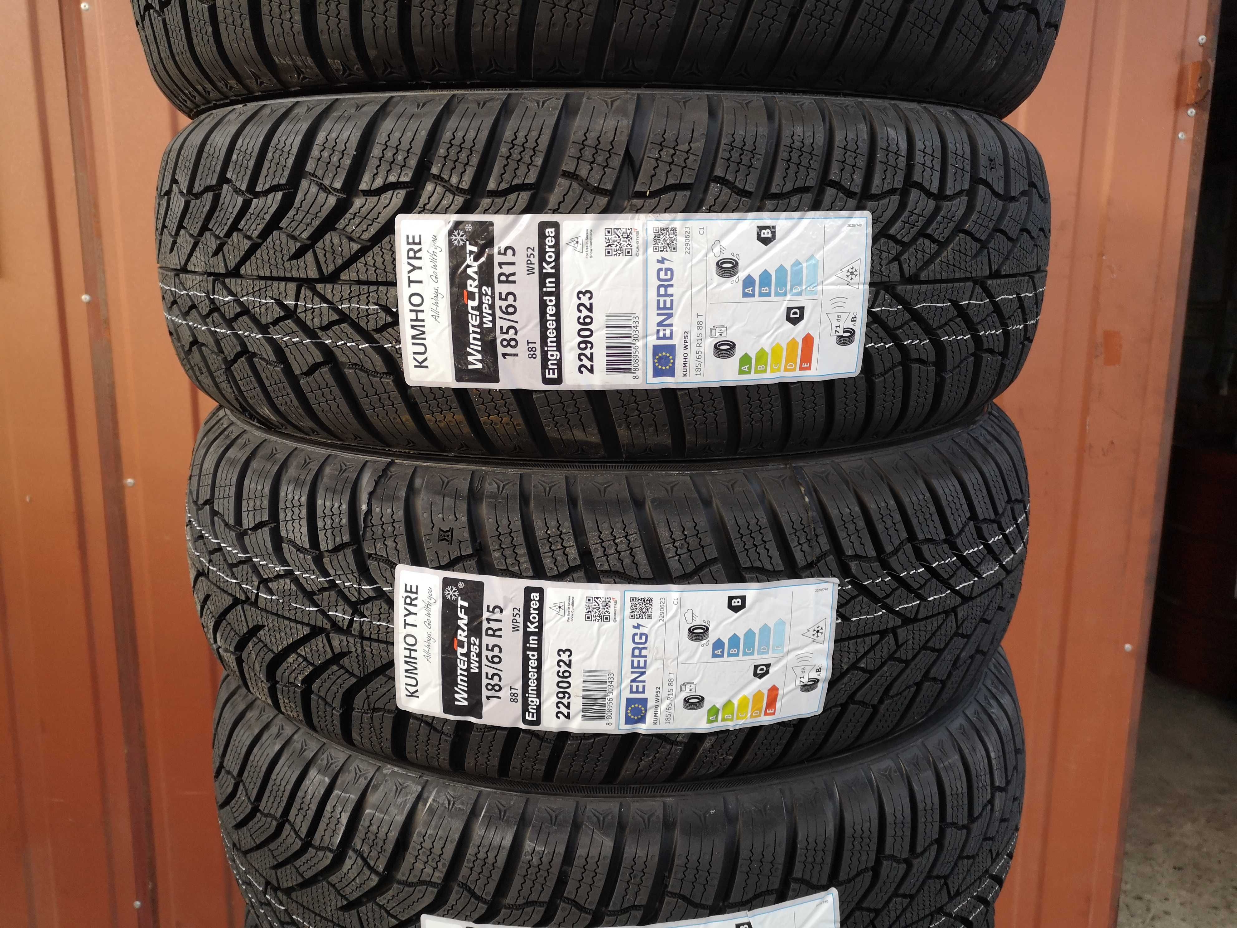 185/65 R15 88T - Kumho Winter Craft WP52 (8 sztuk) NOWE