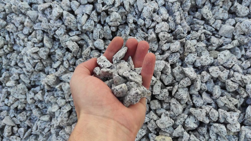 Grys granitowy 8/16 i 16/22. Kamień "Dalmatyńczyk", ozdobny do ogrodu.