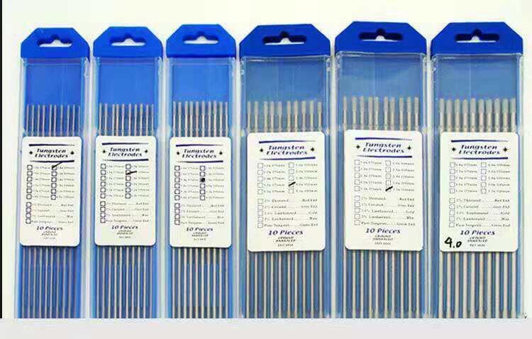 Elektrody wolframowe E3 fioletowa fi 2,4 mm długość 175 mm.