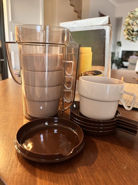 Zestaw kawowy Plastimat, vintage