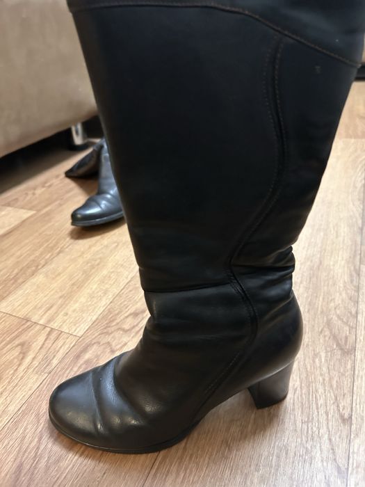 Сапоги зимние кожа