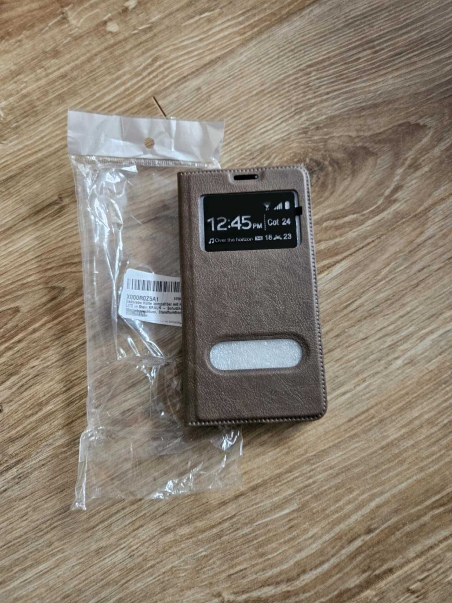 Etui z klapką do Huawei P10 LITE brązowy