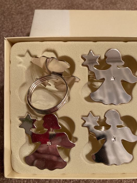 Pierścienie/obrączki na serwetki posrebrzane