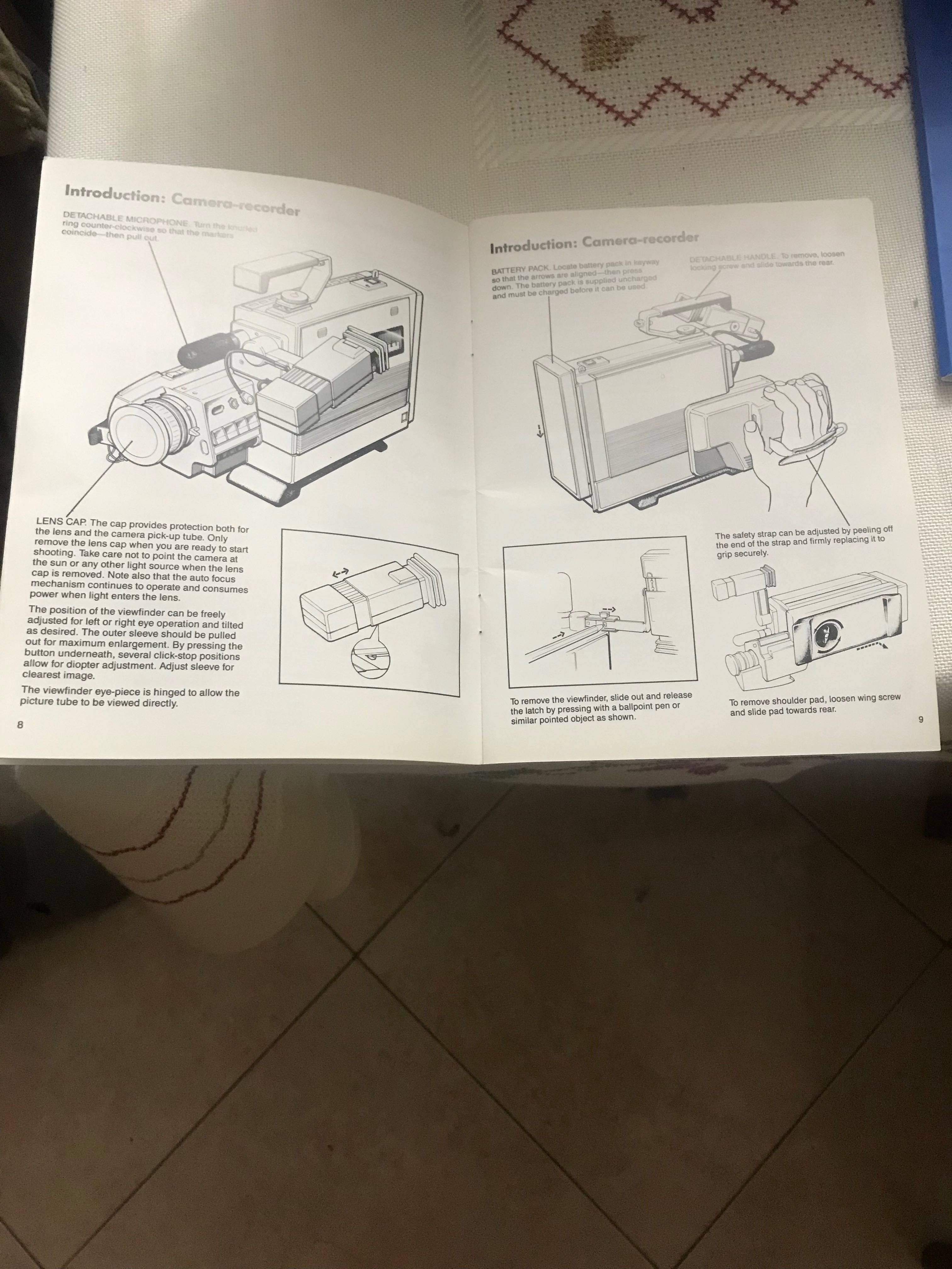 Câmera cassette recorder vhs