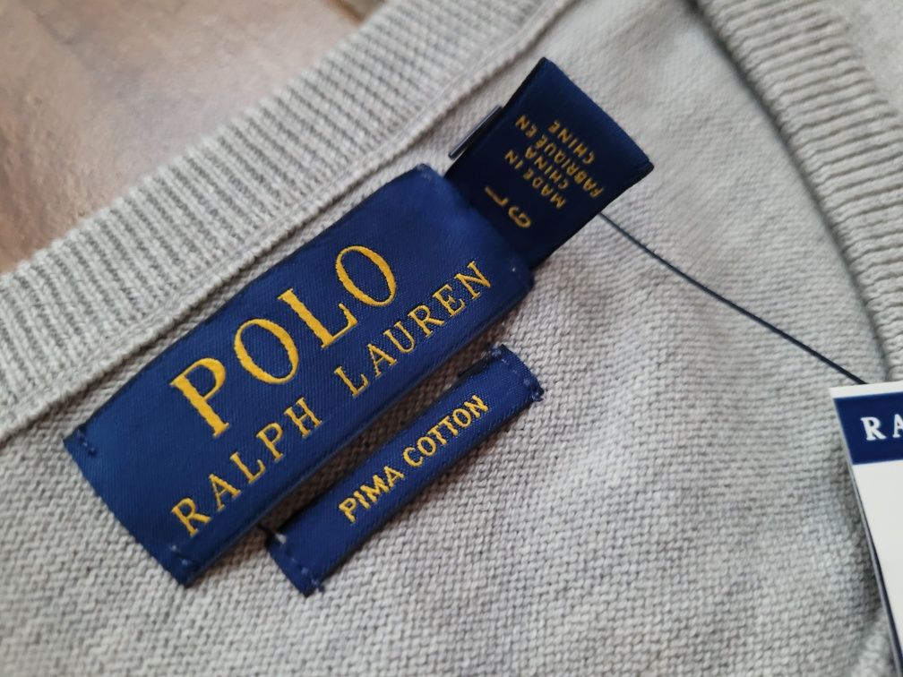 Sweterek Sweter Bawelniany Męski Ralph Lauren L