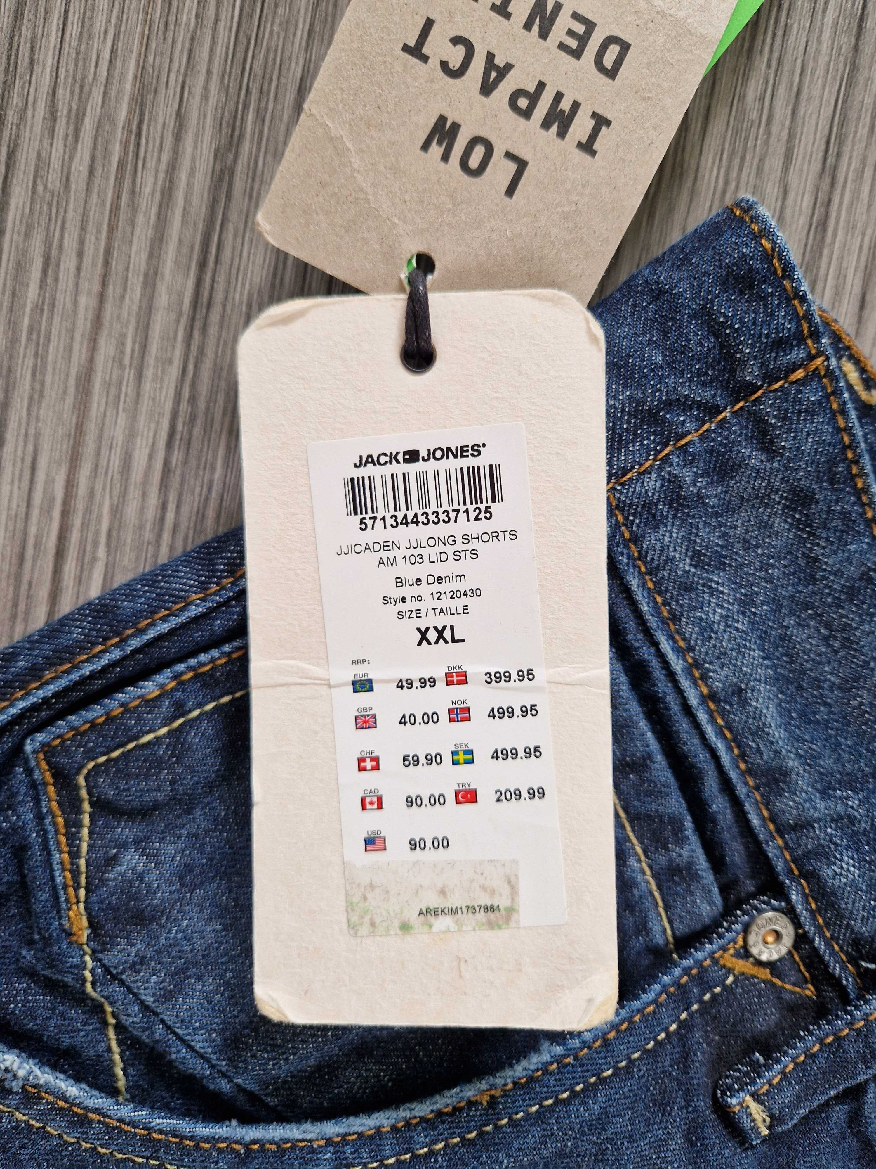 Nowe, dżinsowe spodenki marki Jack & Jones