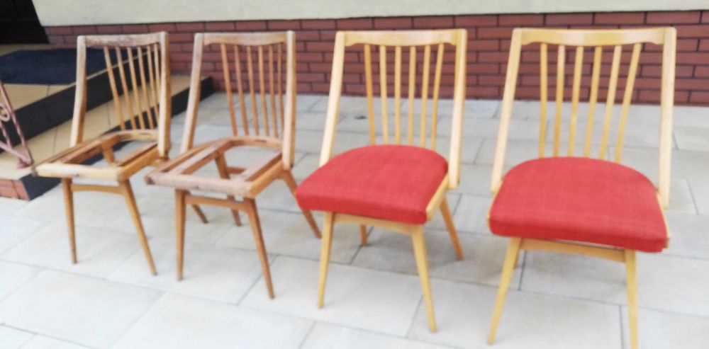 Krzesła atr deco prl czeskie nabytok tatra skandynawskie