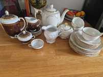 Serwis kawowy x2 niekompletne vintage Wałbrzych chodzież porcelana