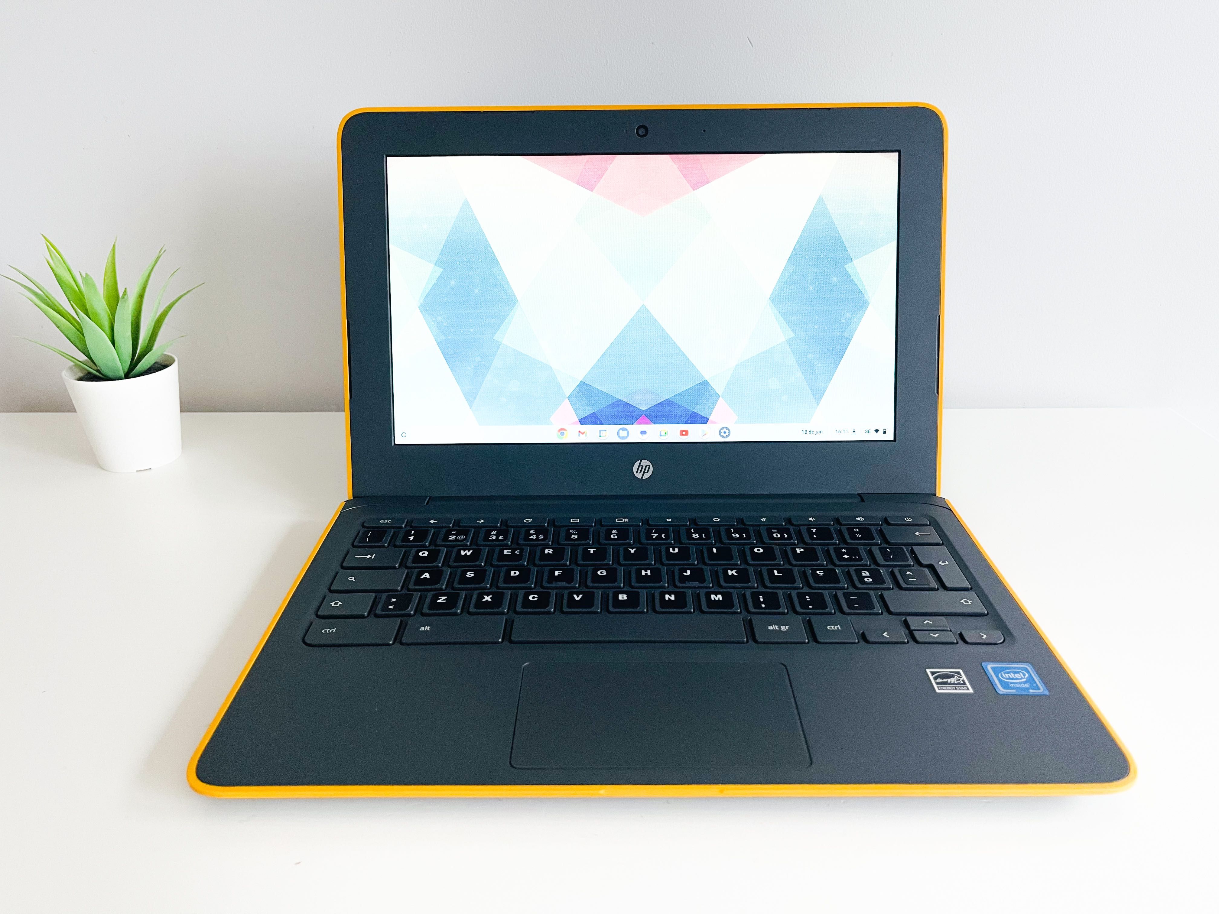 HP Chromebook 11 Orange - 1 Ano de Garantia