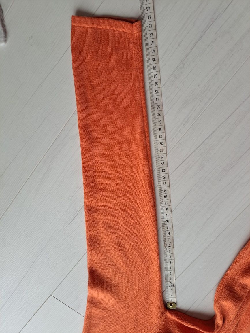 Pomarańczowy sweter rozpinany Review