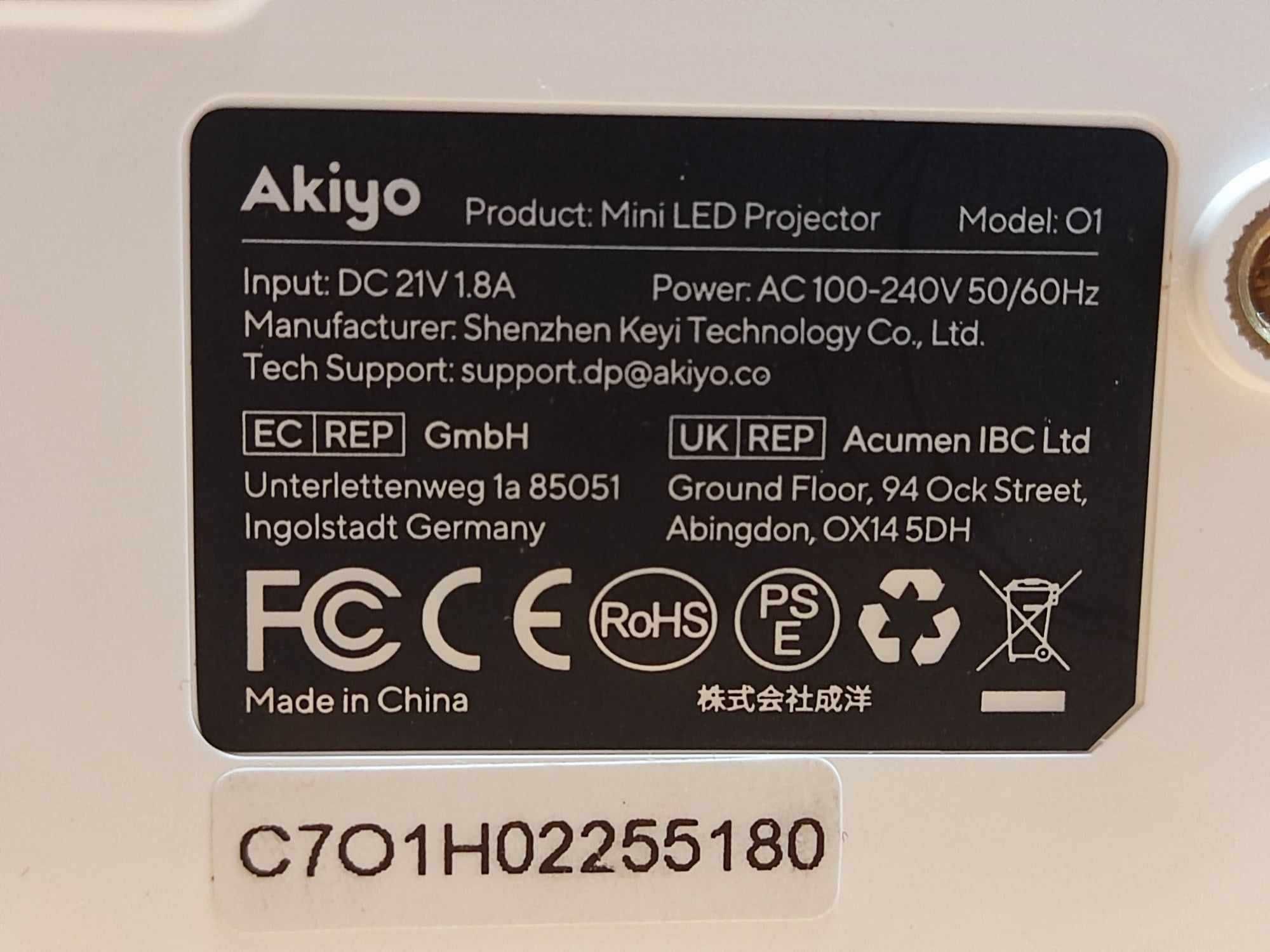 Mini Projektor Akiyo 01, Lombard Krosno Betleja