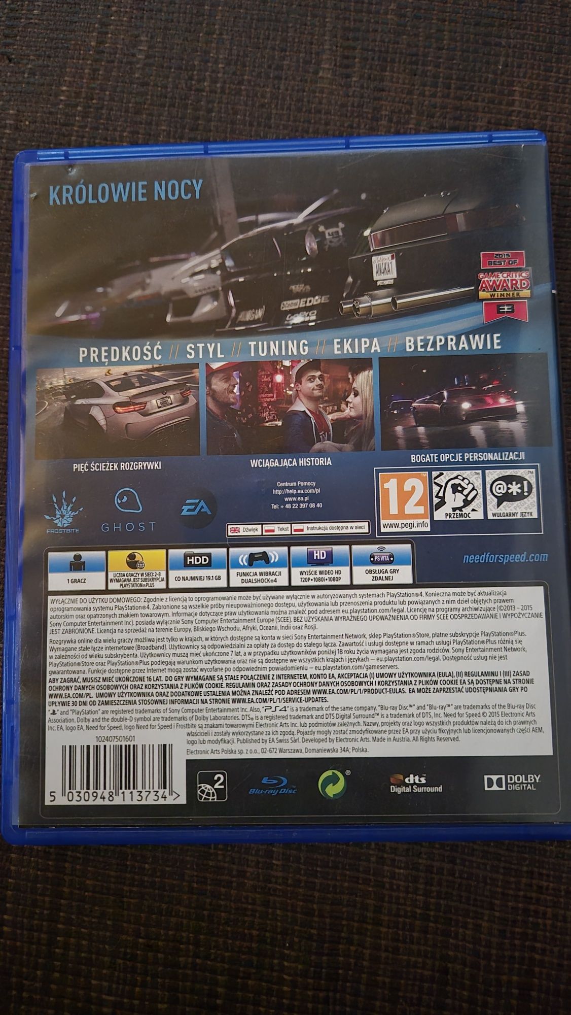 Need For Speed ps4