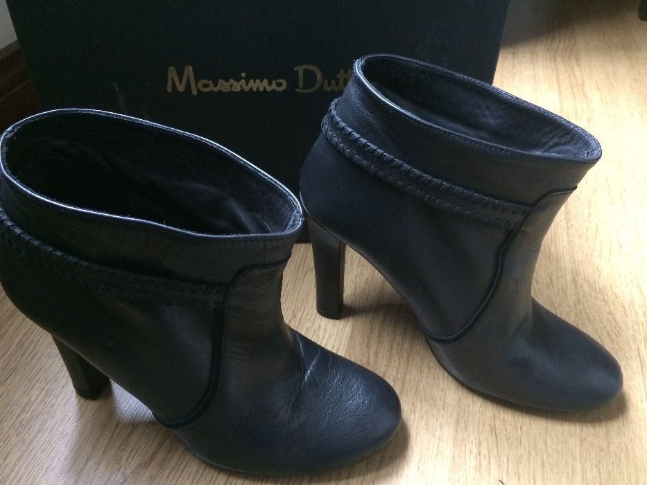 Botins botas pele Massimo Dutti 38