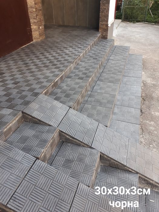 Плитка тротуарна, фасадна. Бардюри, поребрики, сходини, антипарковка