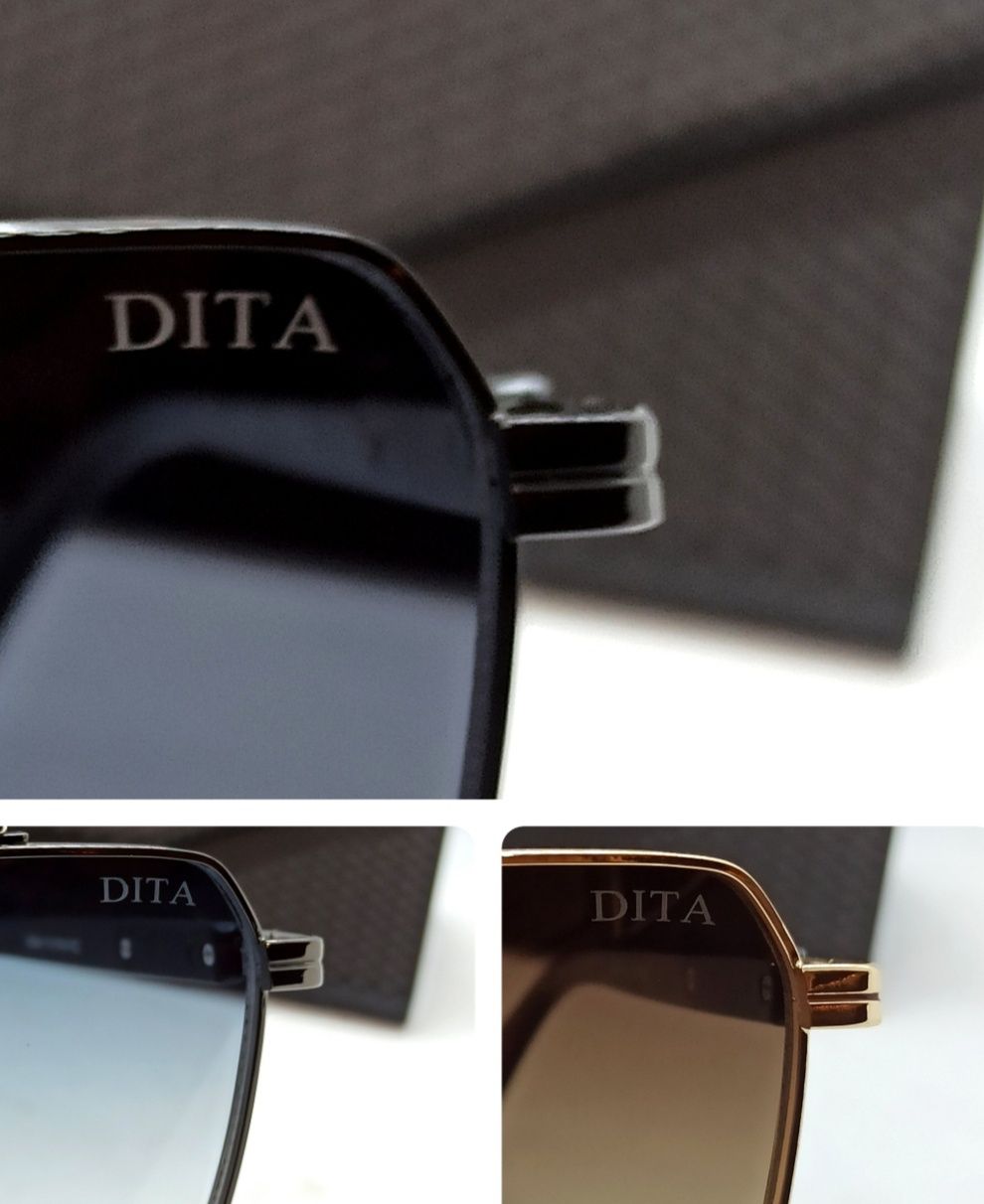 Dita очки мужские стильные черные голубые коричневые в футляре