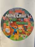 Opłatek na tort Minecraft Michał 7 lat