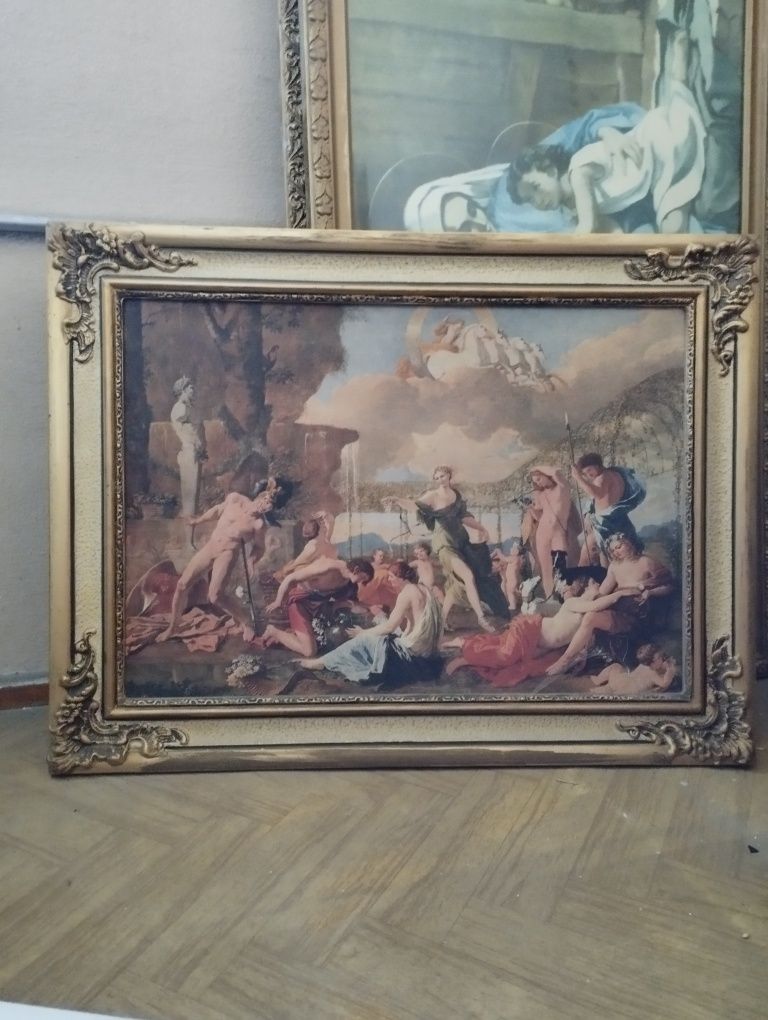 Obraz Królestwo Flory - Nicolas Poussin reprodukcja rok 1987