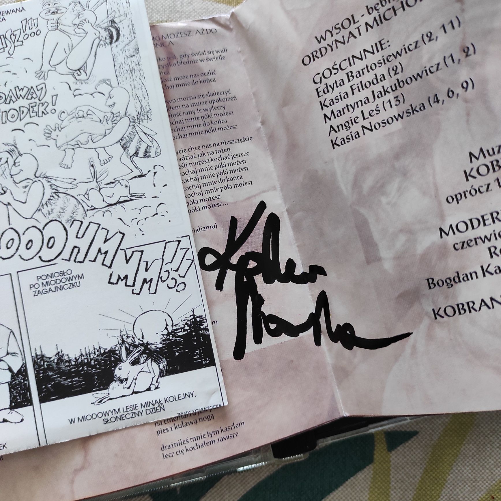 Kobranocka płyta CD Niech popłyną łzy z autografem Nosowskiej