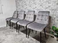Nowe krzesła tapicerowane welurowe