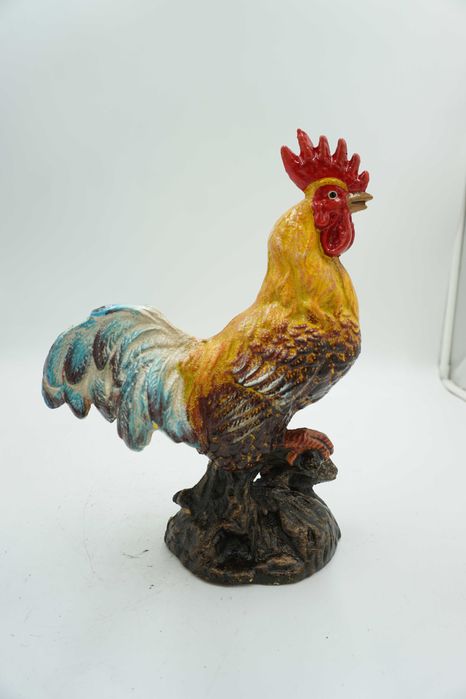 ŻELIWNA figurka kogut kolorowy