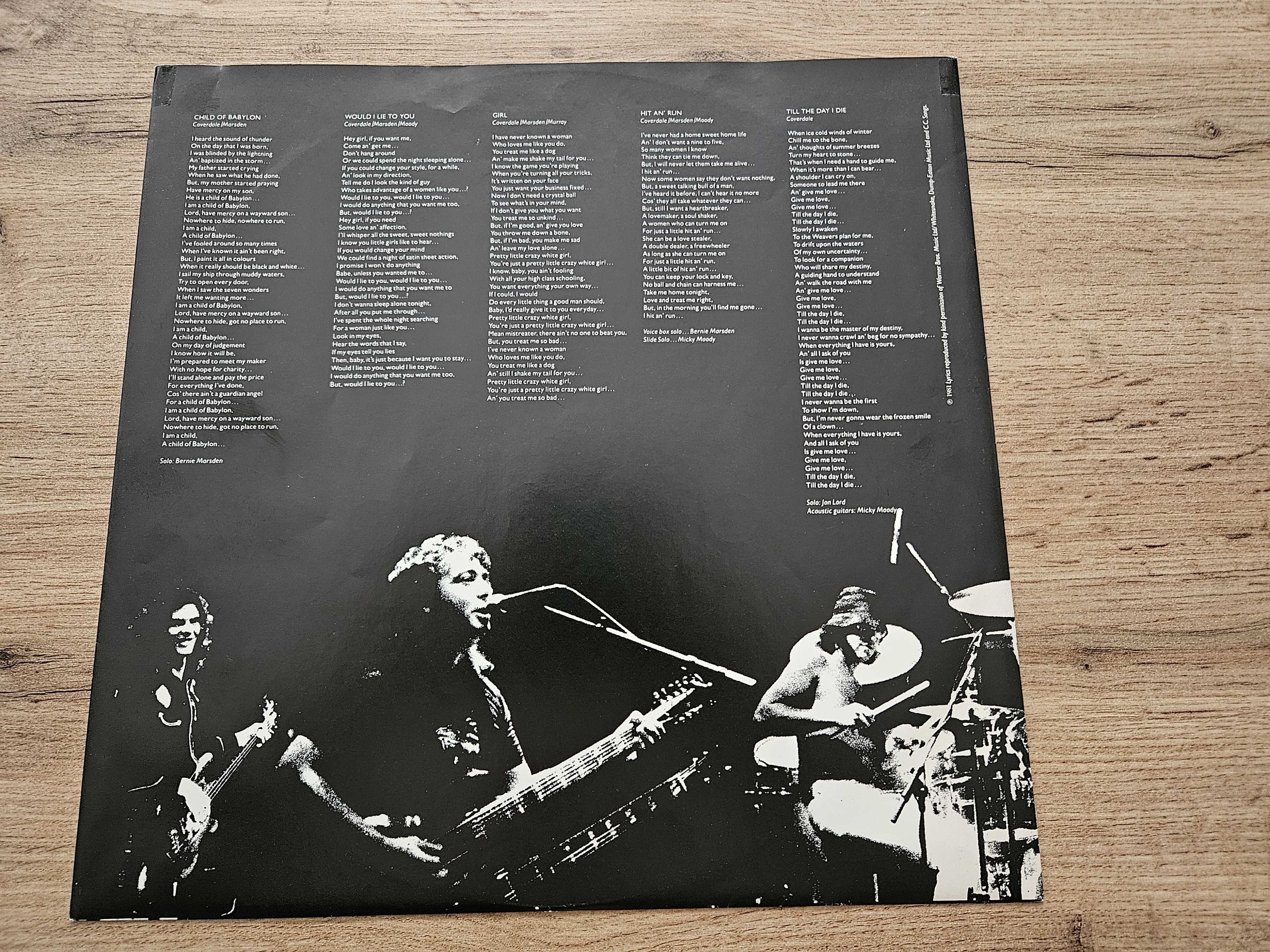 WHITESNAKE Come An' Get It LP 1981 Pierwsze Wydanie Super Stan