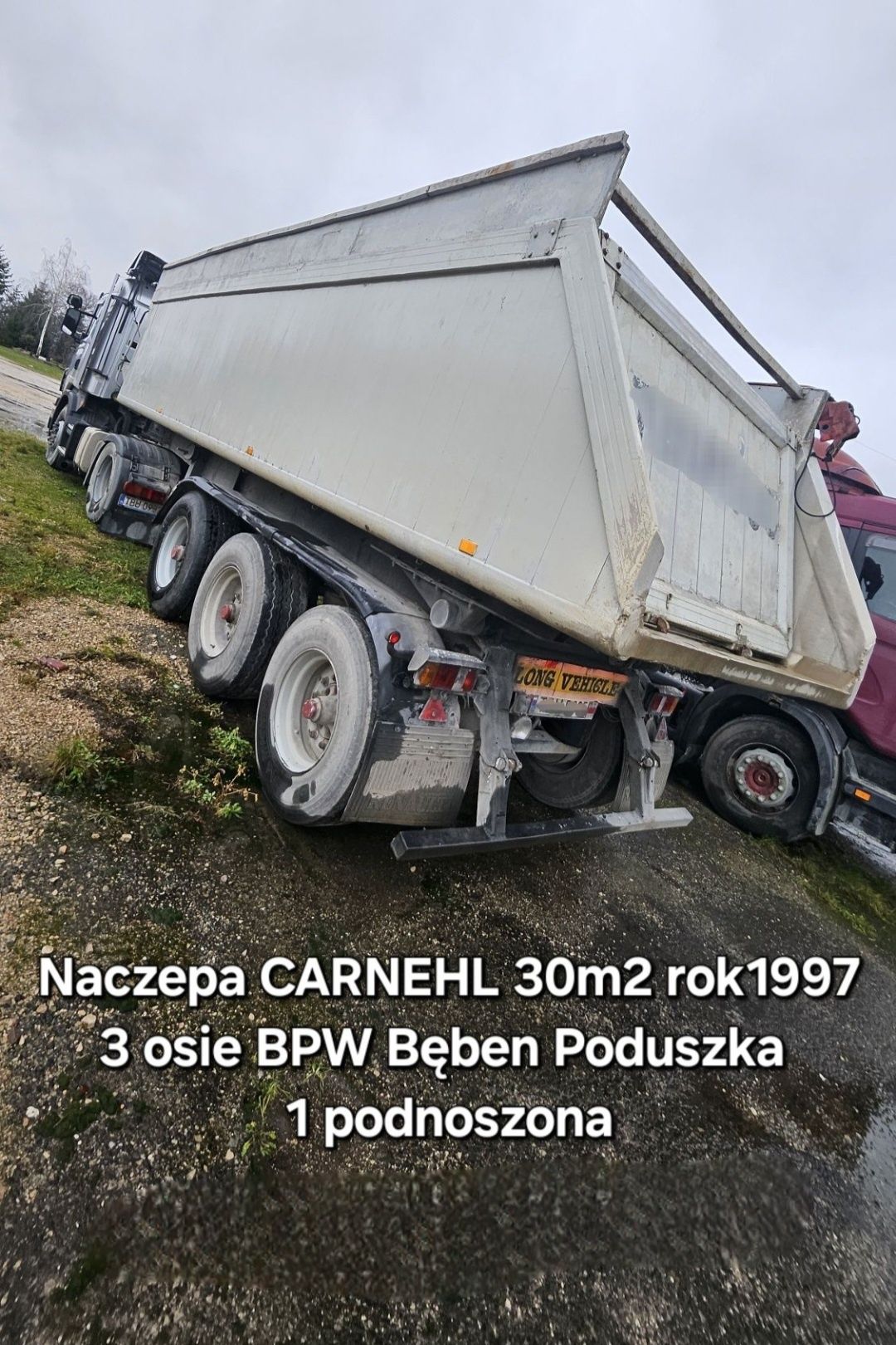 Naczepa CARNEHL 30 osie BPW cała ALUMINIOWA wywrotka patelka