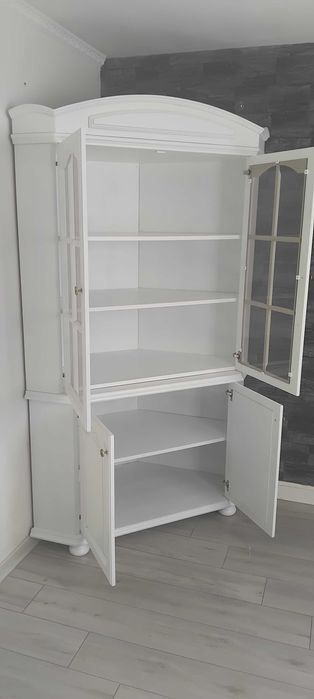 Witryna kredens narożna debowa