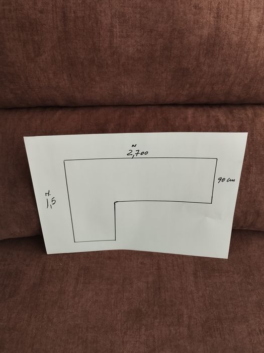 Sofá Chaise lounge 4 puffs