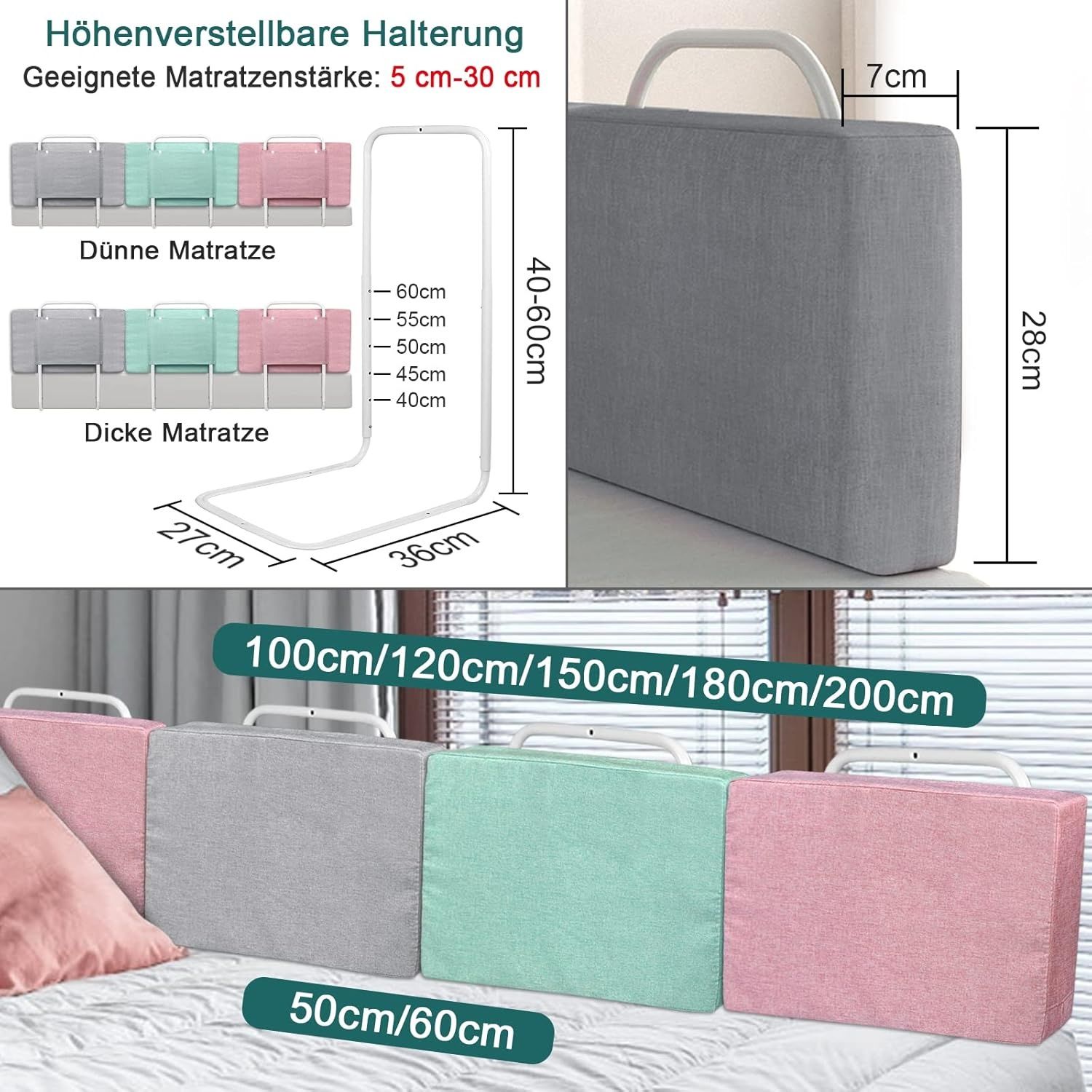 Poręcz dla dzieci barierka kojec zabezpieczenie na łóżko 50cm