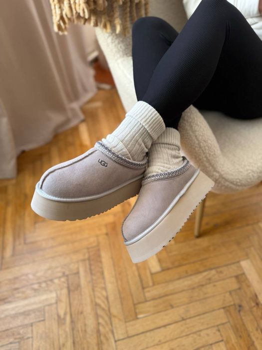 Уггі UGG Tazz Platform Light Grey Premium (36-40)