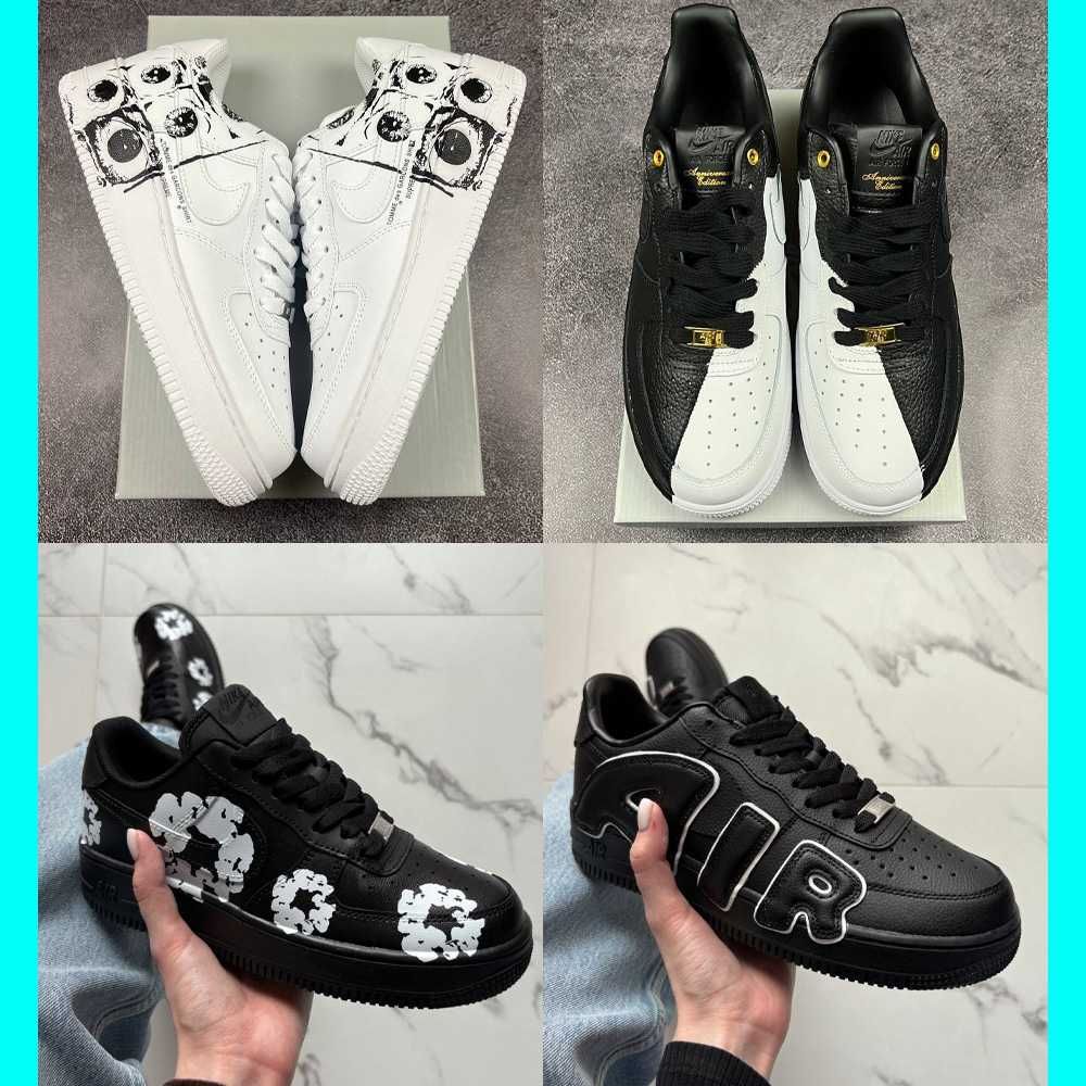 ‼️1 В 1 ДО ОРИГІНАЛУ Кросівки Nike Air Force 1 CDG, aniversary, denim
