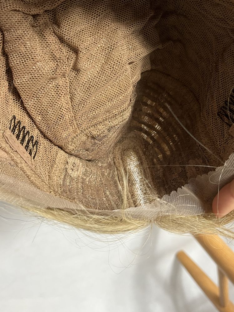 Peruka włosy naturalne miodowa długa tanio