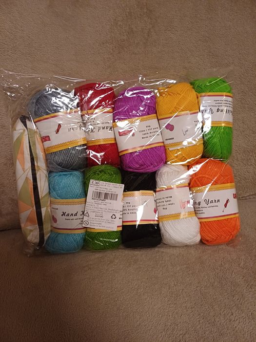 Zestaw do szydełkowania 10 kolorów