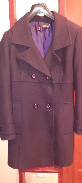 Płaszcz jesienno-zimowy fioletowy