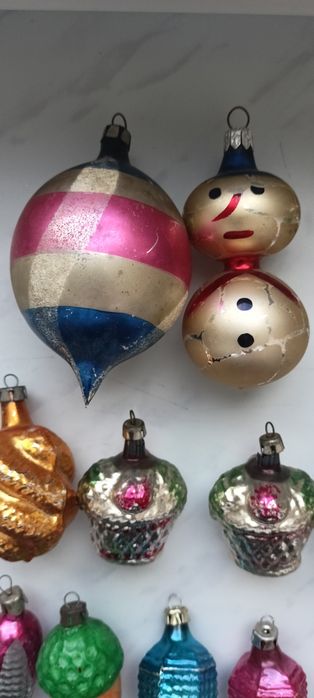 Bombki choinkowe PRL-zestaw 27 sztuk