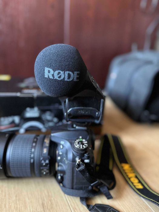 Nikon D7200 + Nikkor 18–105mm + mikrofon RØDE Stereo VideoMic Pro