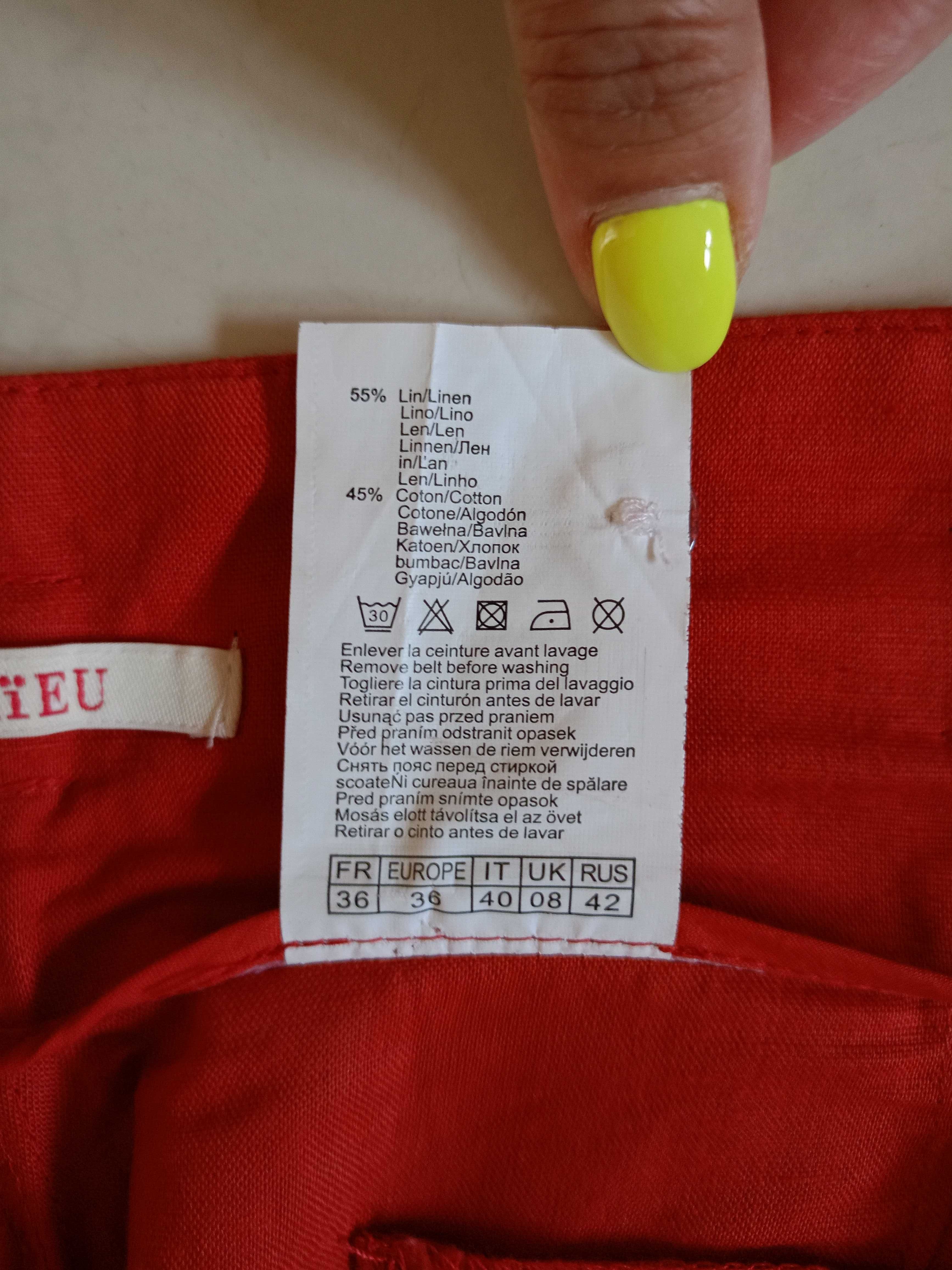 spodnie lniane firmy Camaïeu rozmiar 36