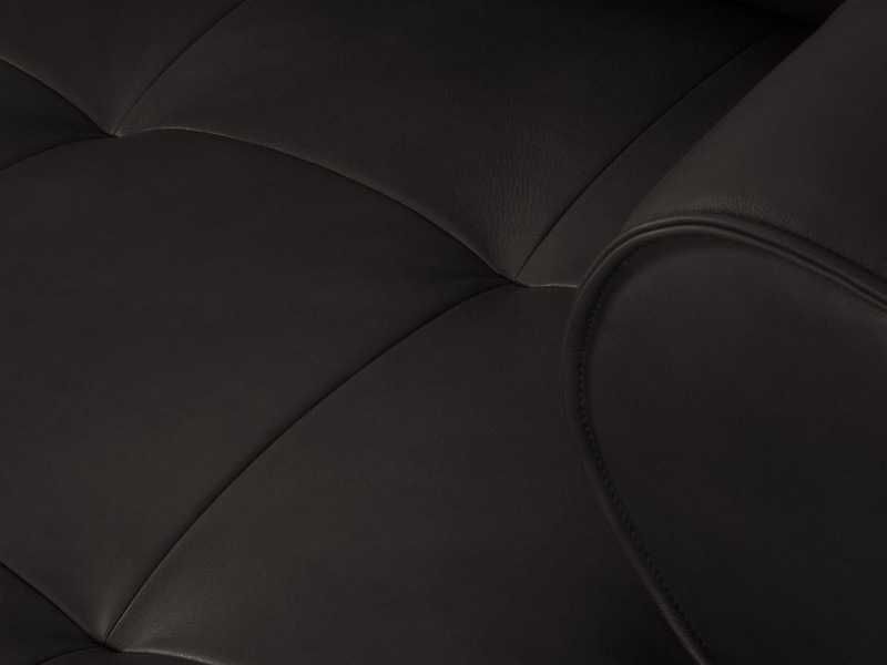 Sofa skórzana modułowa 3-os Lily Black 234x105x74cm Maison Heritage