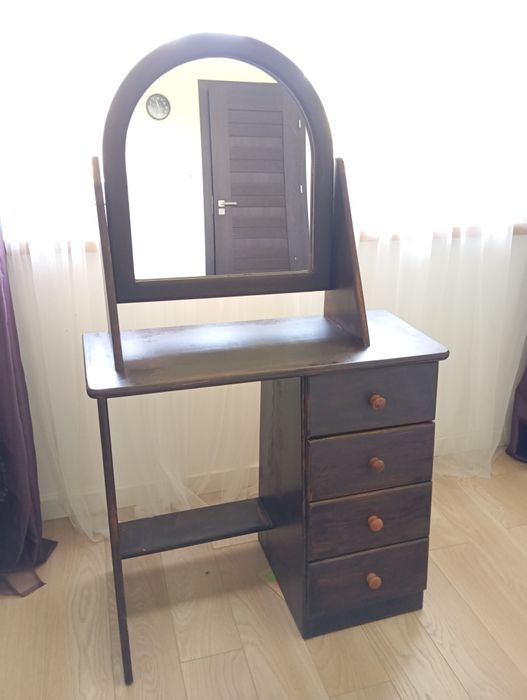 Toaletka z lustrem lite drewno