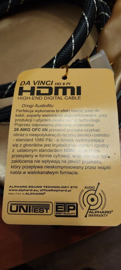 Кабель Alphard Da Vinci HDMI