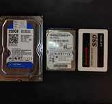 Накопичувачі SSD/HDD: SSD 120GB, 2HDD 250GB.