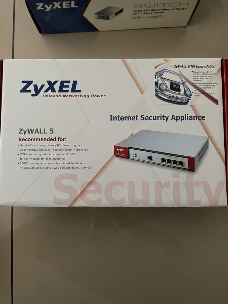 Zapora sieciowa Zyxel ZyWALL 5 Firewall, 10 tuneli VPN, 1xWAN, 4xLAN/D